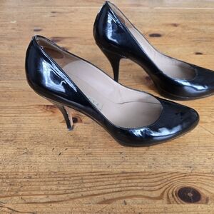 Pura Lopez Black Patent Leather Pointed Stiletto Heels